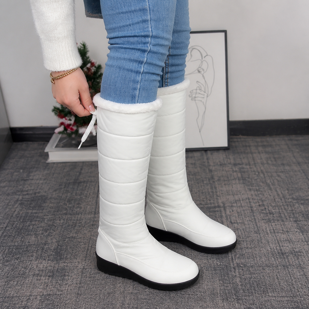 Calevra | Over-The-Knee Quilted Snow Boots – Warm and Stylish for Women
