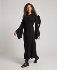Martina | Modern And Dramatic Hooded Witch Costume Dress