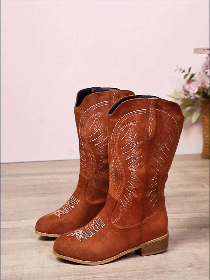 Giselle | Stivali da cowboy chic e comodi per polpacci larghi
