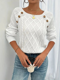 Elodie | Elegant Cable Knitted Sweater