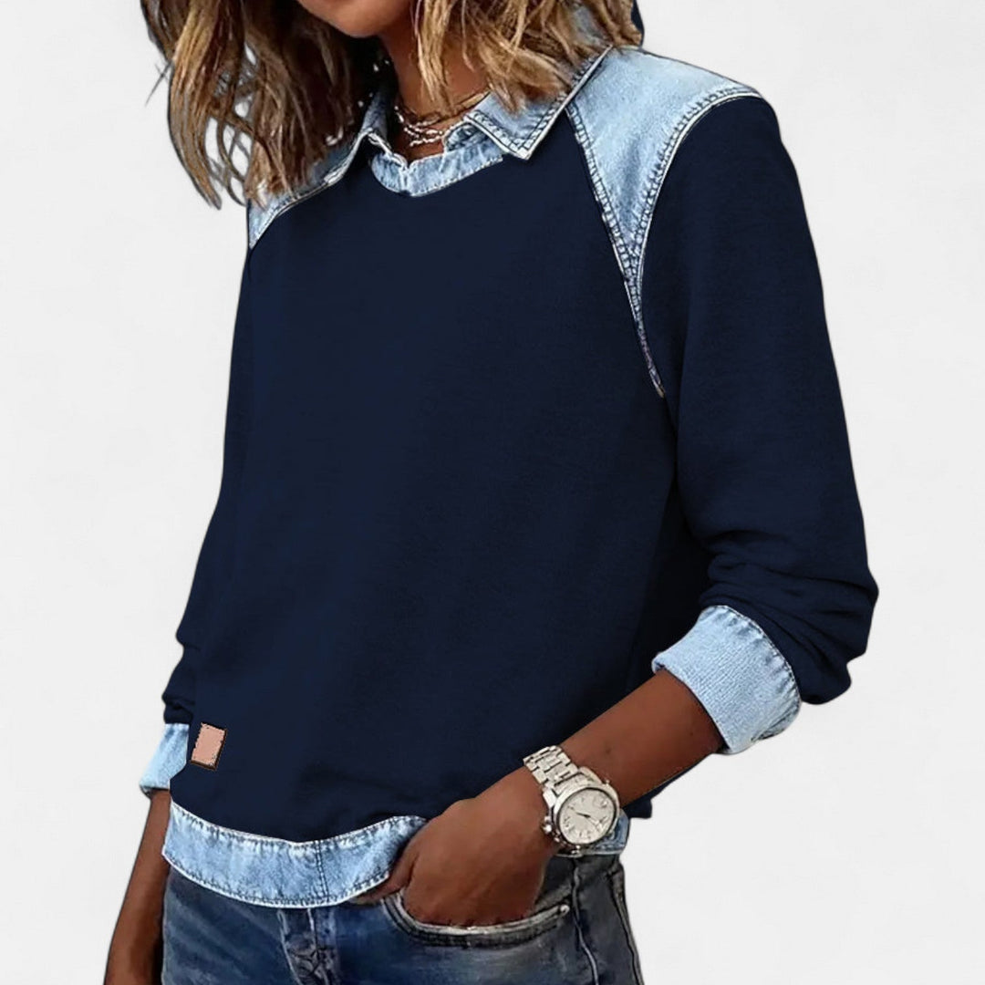 Gemma | Modern And Comfortable Long-Sleeve Knit Sweatshirt