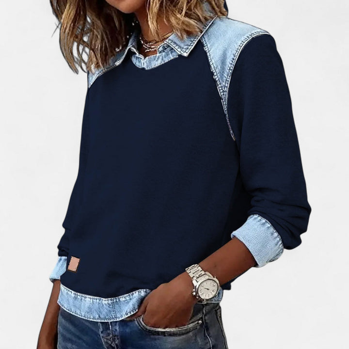 Gemma | Modern And Comfortable Long-Sleeve Knit Sweatshirt
