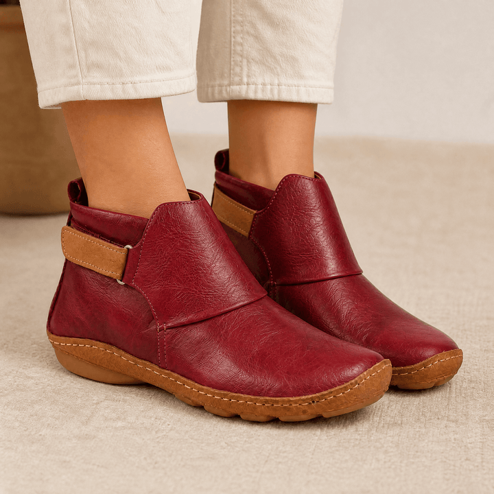 Solena | Ankle Boots – Adjustable Design for Women