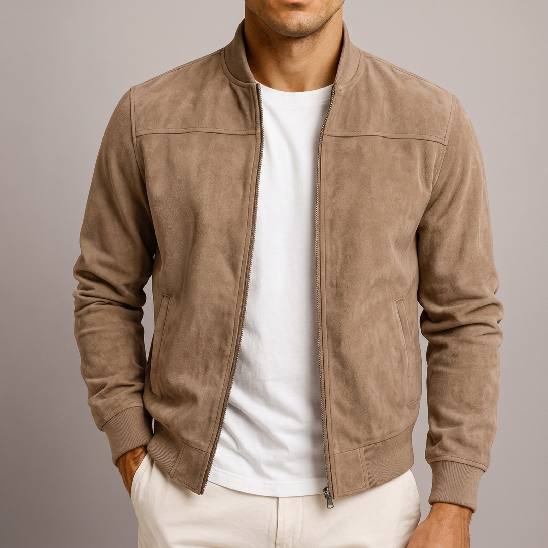 Radcliffe | Bomber Jacket – Classic Suede Style for Men