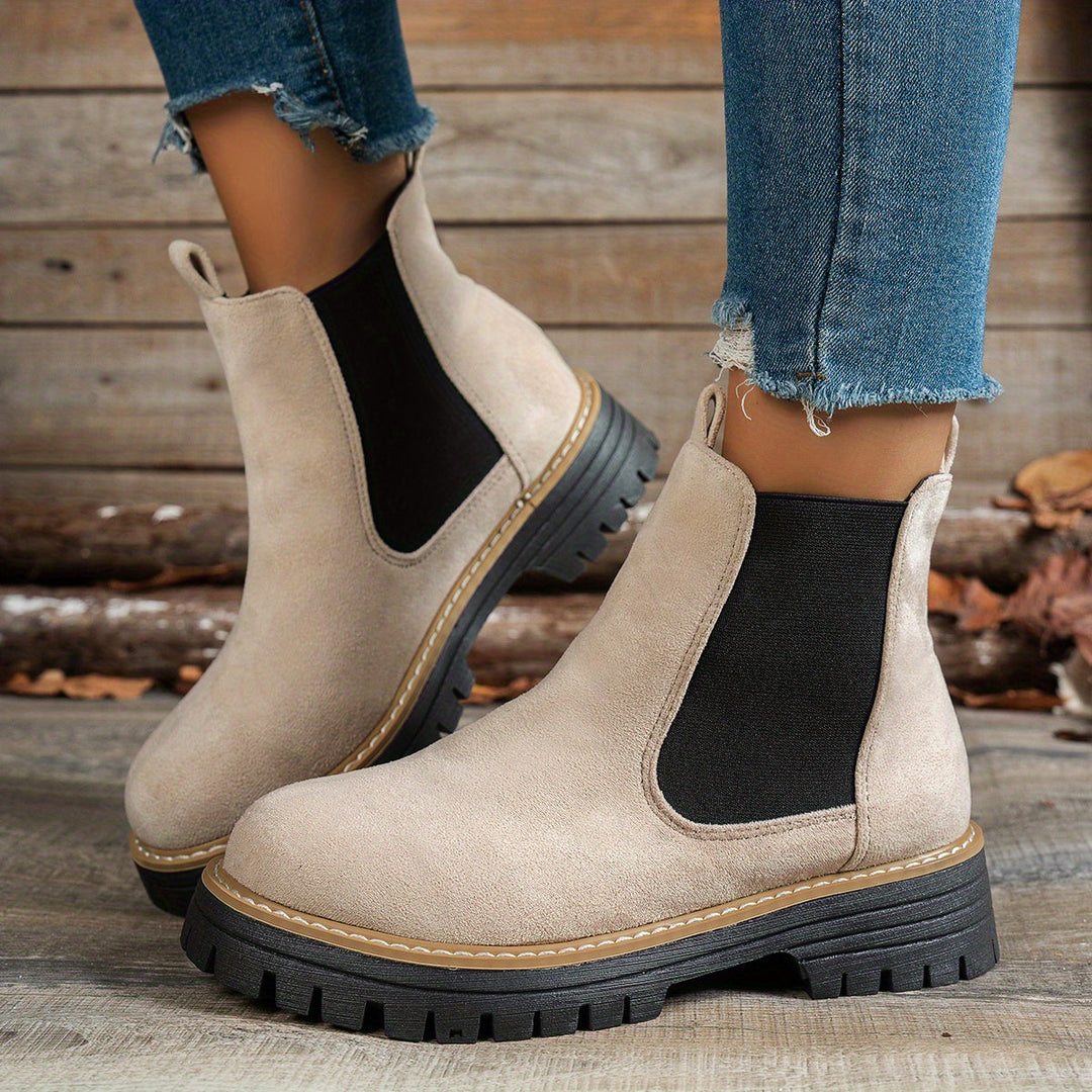 Katherine | Stivaletti alla caviglia Chelsea con plateau, eleganti e moderni