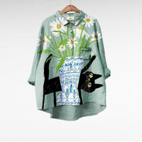 Isabella | Classic and Airy Floral Long-Sleeve Blouse