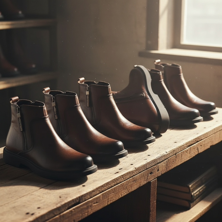 BLACKRIDGE | Chelsea Boots – Durable Cow Leather with Easy Side-Zip