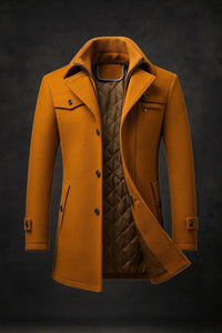 Bennett | Insulated Wool Coat with Double Collar