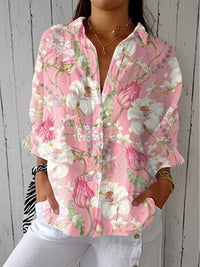 Beatrice | Feminine and Versatile Floral Print Relaxed Blouse