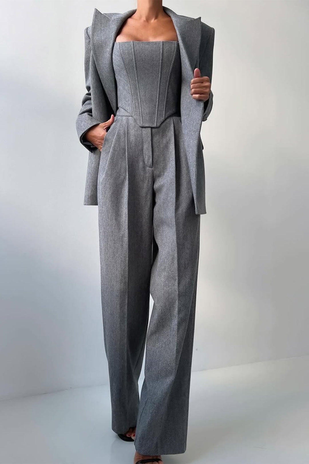 Seraphina | Sophisticated Three-Piece Blazer Set with Tailored Style