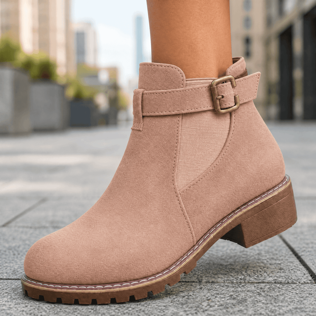 Solace | Slip On Low Heel Ankle Boots for Women