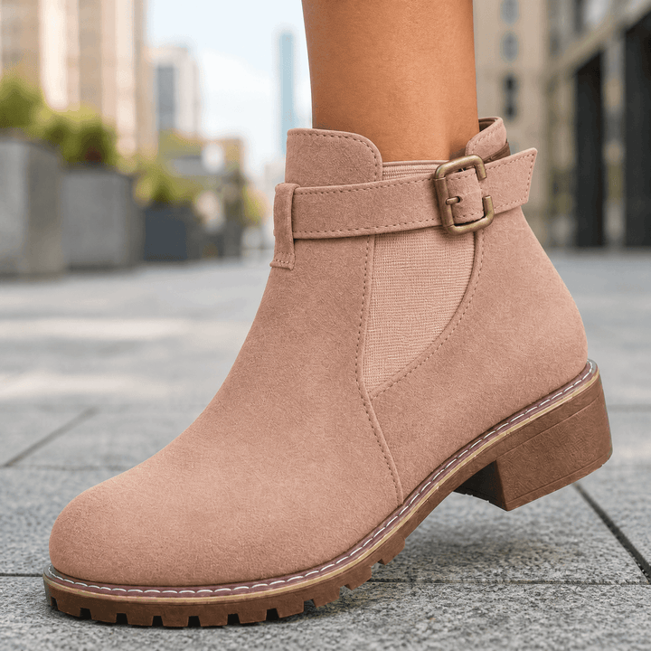 Solace | Slip On Low Heel Ankle Boots for Women