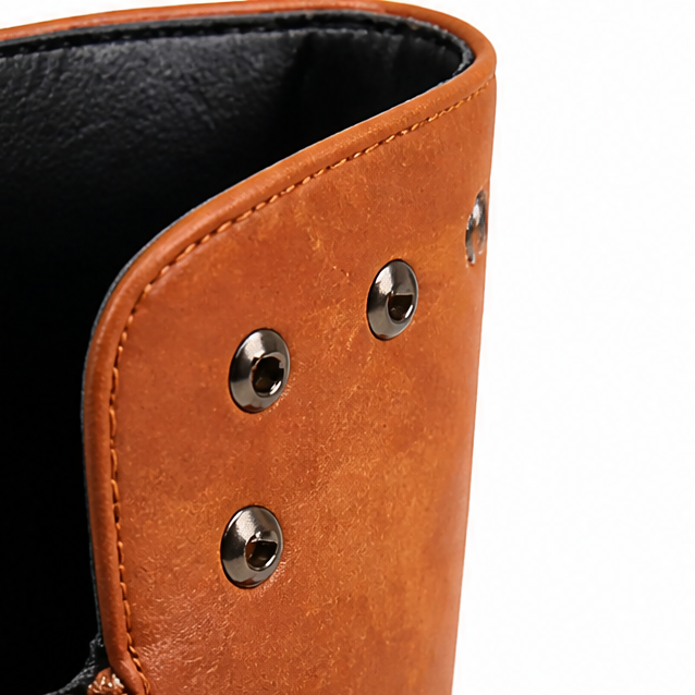 Calvera | Mid-Calf Combat Boots – Adjustable Wrap Laces for Women