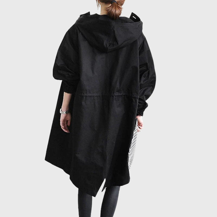 Ava | Stylish Long Water-Resistant Hooded Trench Coat