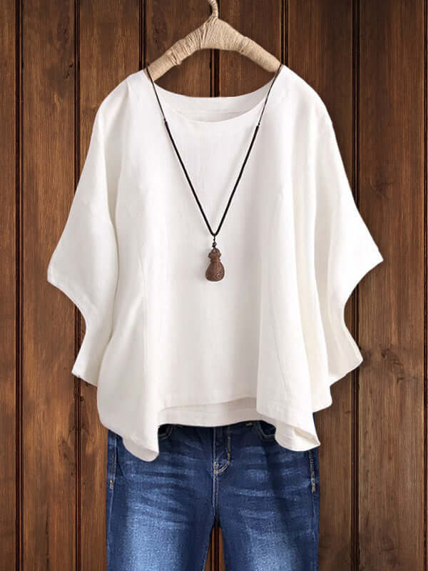 Maya | Casual Dolman Sleeve Round Neck Tunic Top