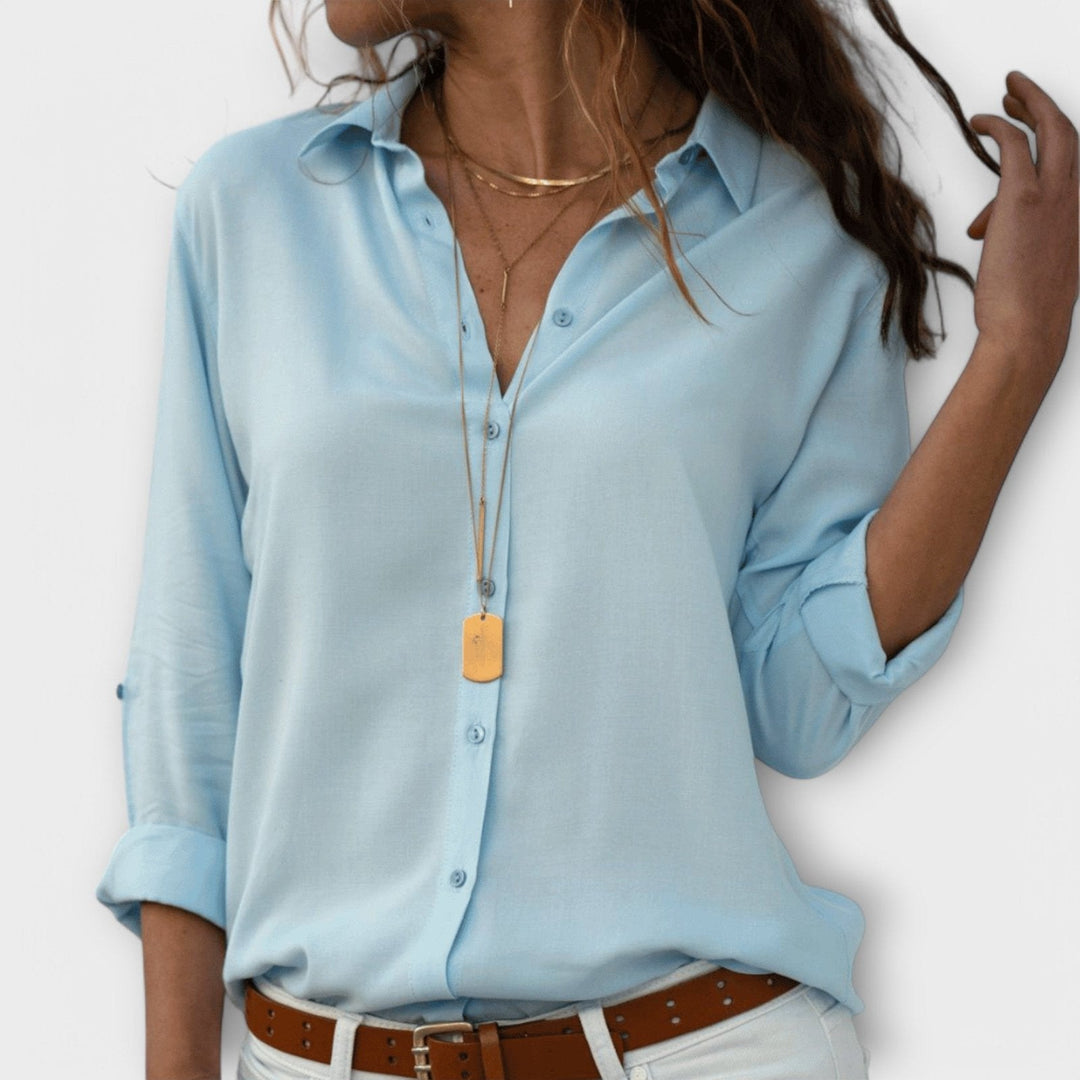 Isla | Button-Up Blouse – Timeless Design for Women