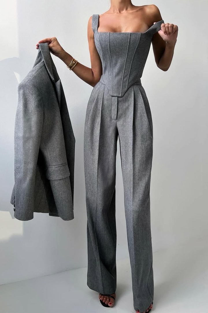 Seraphina | Sophisticated Three-Piece Blazer Set with Tailored Style