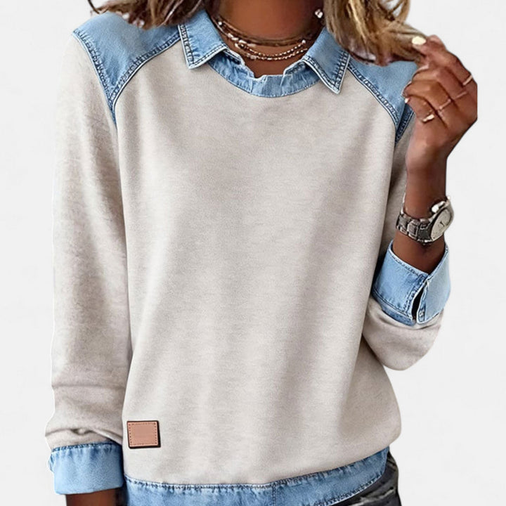 Gemma | Modern And Comfortable Long-Sleeve Knit Sweatshirt
