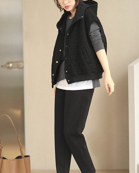 Christine | Sporty Hooded Insulated Winter Vest