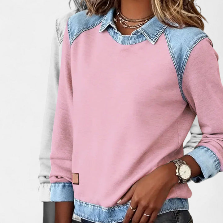 Gemma | Modern And Comfortable Long-Sleeve Knit Sweatshirt