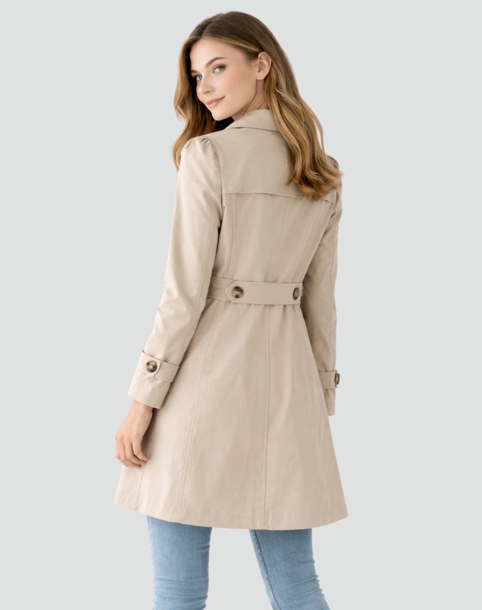Evelyn | Timeless Tailored Mid-Length Trench Coat