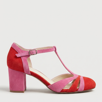 Karin | Sophisticated and Versatile Closed-Toe T-Strap Block Heel Shoes