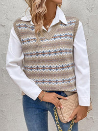 Sienna | Intricate Artisan Jacquard Knit Vest
