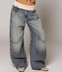 Chloe | Y2K-Inspired Ultra-Baggy Vintage Wash Jeans