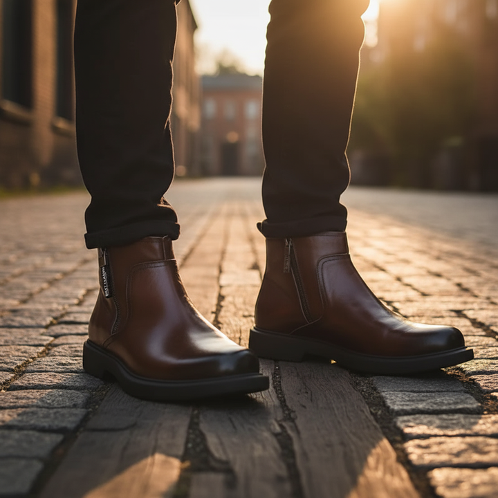 BLACKRIDGE | Chelsea Boots – Durable Cow Leather with Easy Side-Zip