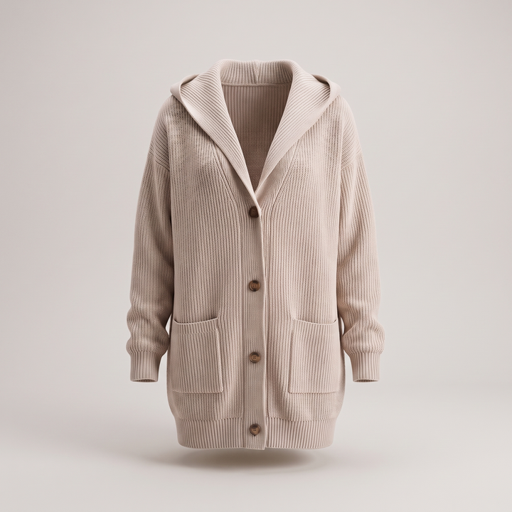 Waverly | Hooded Cardigan – Cozy Wool-Blend Layer for Women