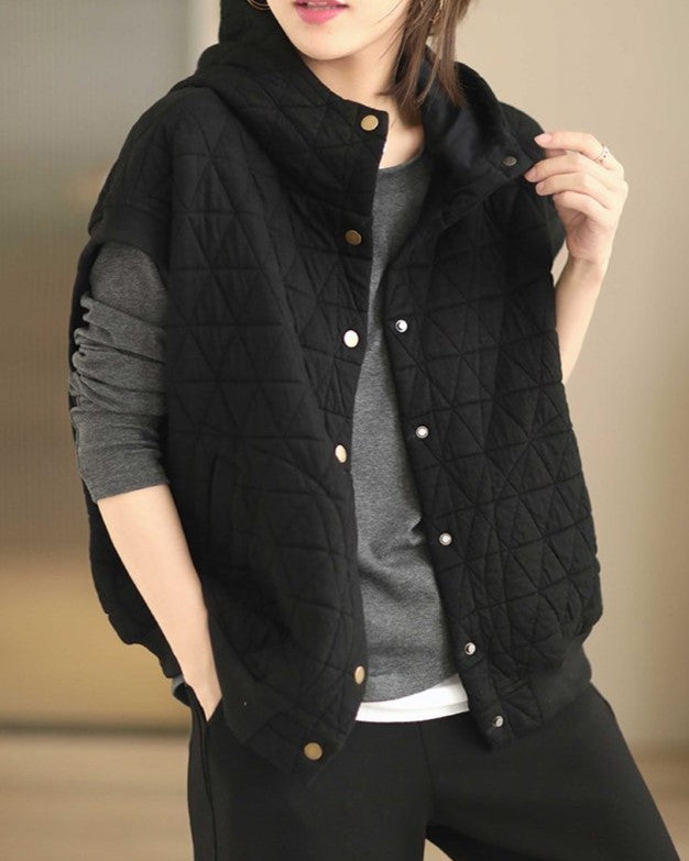 Christine | Sporty Hooded Insulated Winter Vest