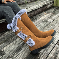 Jennifer | Cozy Fur-Trimmed Knee High Boots for Winter