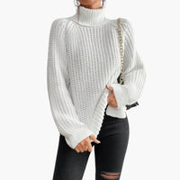 Maeve | Oversized Ribbed Knit Jumper with Turtleneck