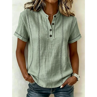 Lisa | Classic and Versatile Striped Short-Sleeve Blouse