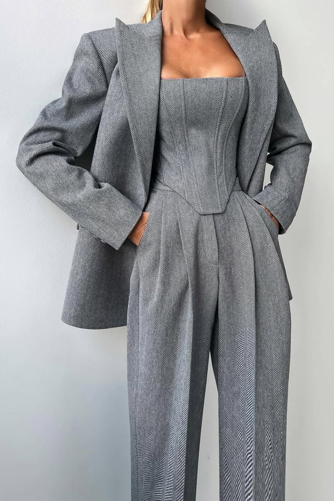 Seraphina | Sophisticated Three-Piece Blazer Set with Tailored Style