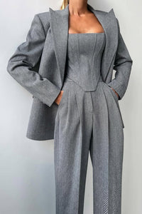Seraphina | Sophisticated Three-Piece Blazer Set with Tailored Style