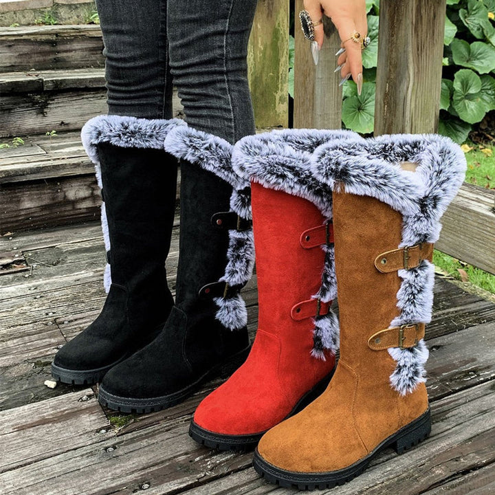 Jennifer | Cozy Fur-Trimmed Knee High Boots for Winter
