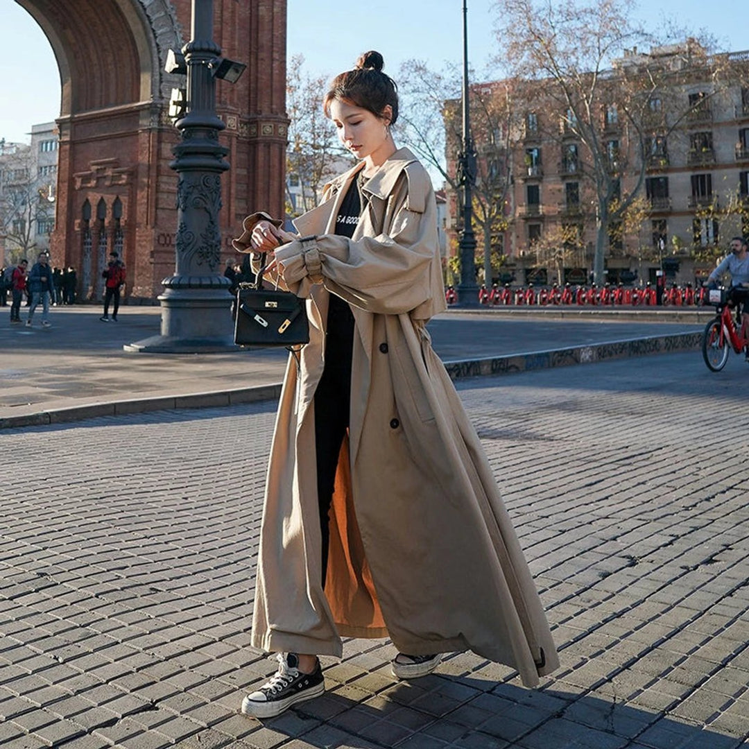 Erin | Oversized Double-Breasted Maxi Trench Coat