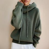 Madeleine | Elegant And Modern Knit Turtleneck Hoodie