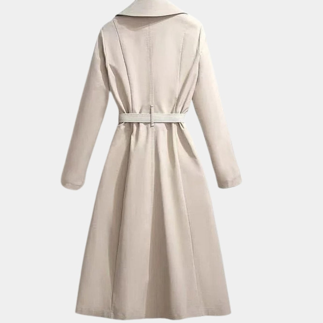 Mia | Classic Belted Midi Trench Coat