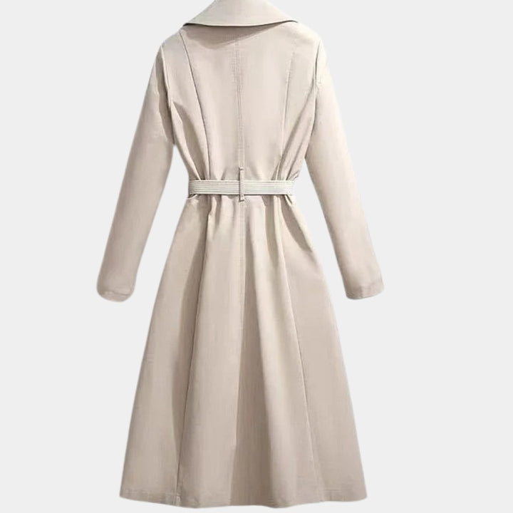 Mia | Classic Belted Midi Trench Coat