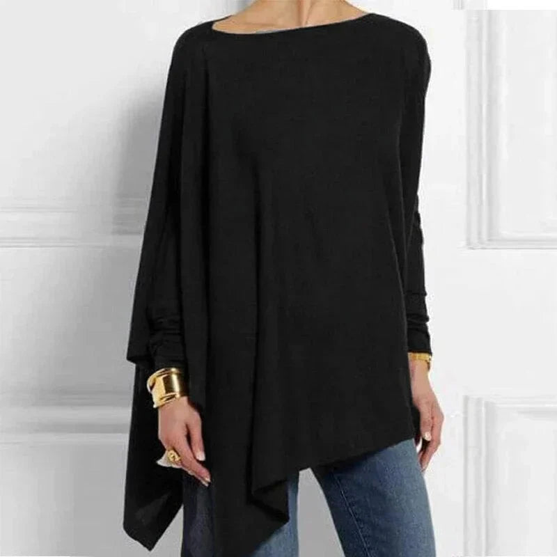 Antje | Soft Asymmetric Hem Tunic Top