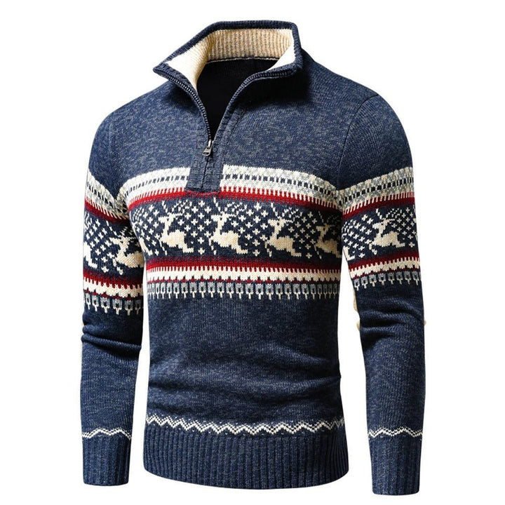 Robert | Festive Winter Sweater for Men with Zipper