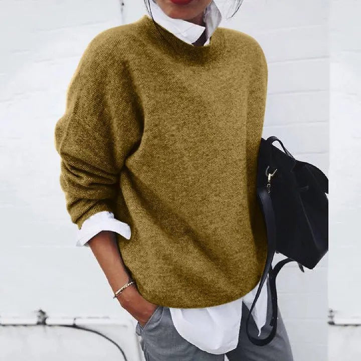 Amelia | Relaxed Cashmere Blend Crew Neck Sweater