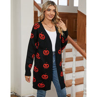 Nora | Relaxed And Festive Pumpkin Halloween Cardigan