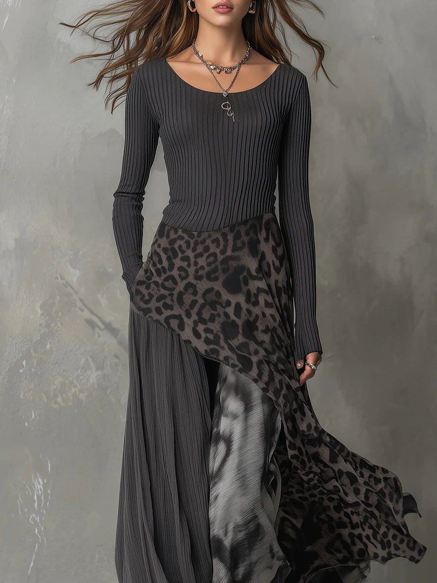 Clara | Modern Boho Long-Sleeved Maxi Dress