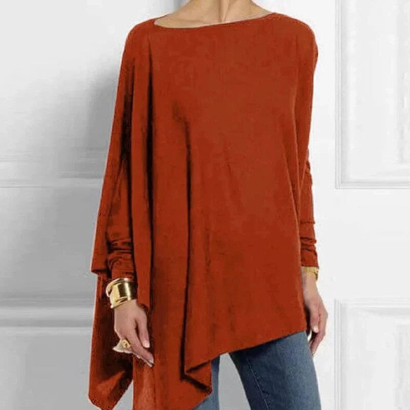 Antje | Soft Asymmetric Hem Tunic Top