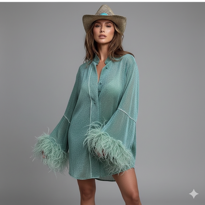 Clara | Sophisticated And Elegant Standing Collar Two Piece Set