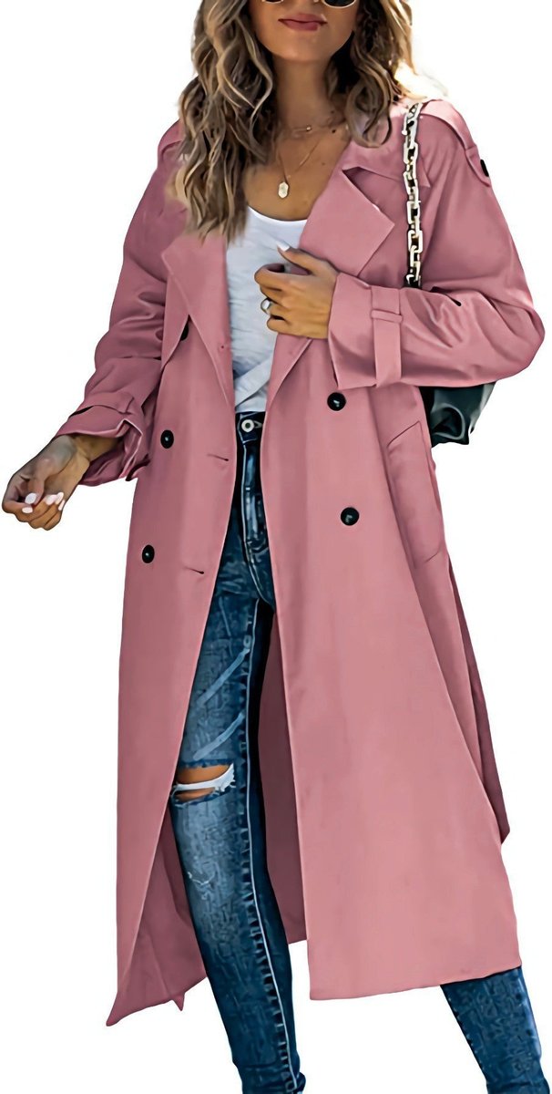Isabella | Relaxed Double-Breasted Belted Trench Coat