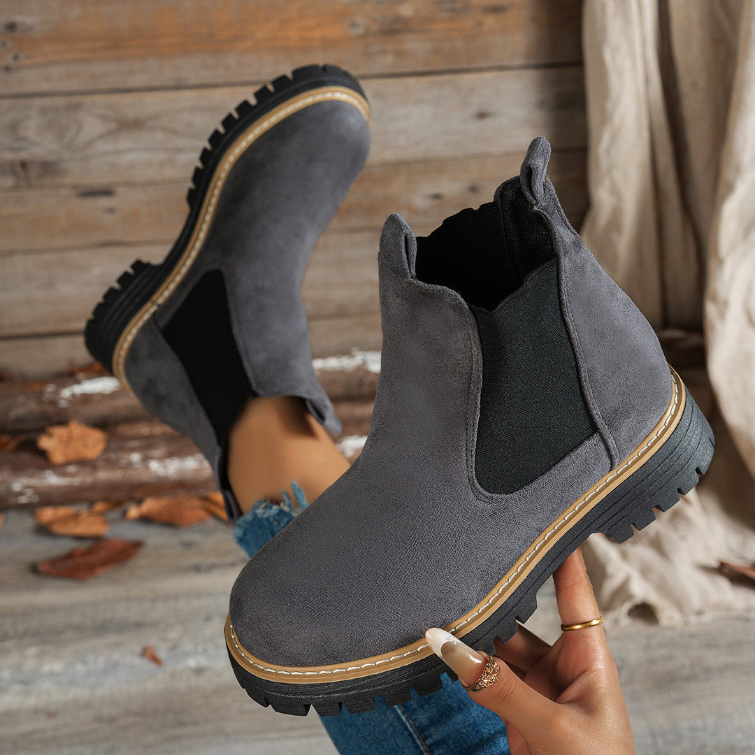 Katherine | Stivaletti alla caviglia Chelsea con plateau, eleganti e moderni